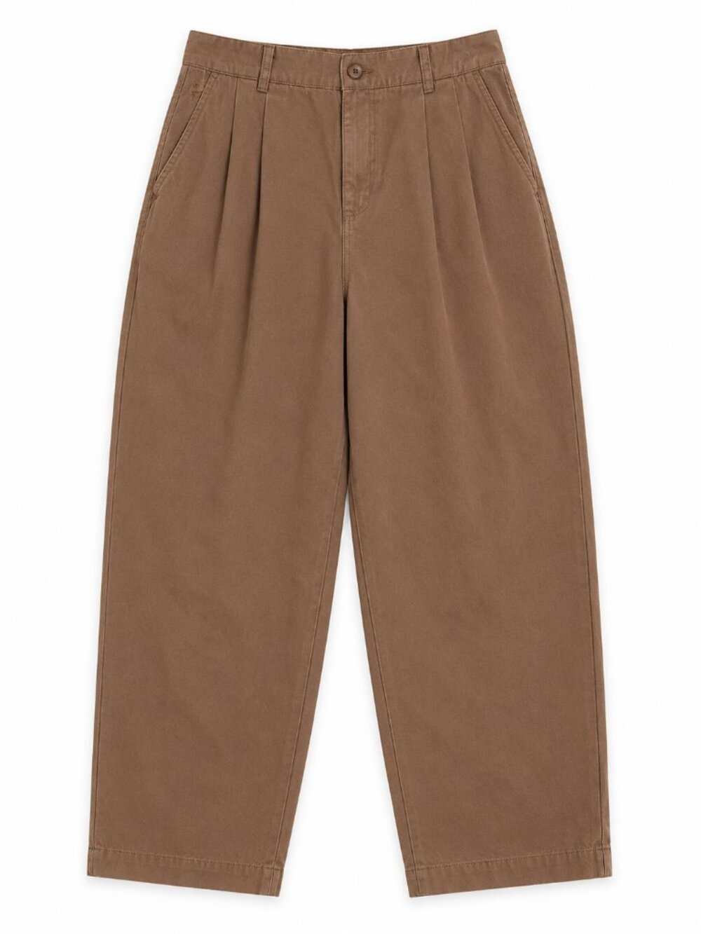 Worn Once Brown Casual Pleated Trousers